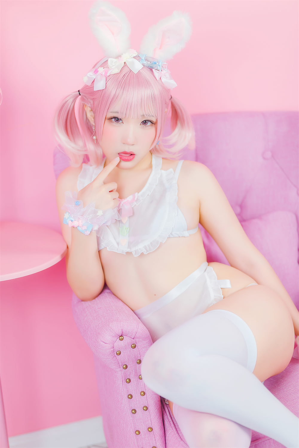 弥美Mime 白粉色兔女郎3